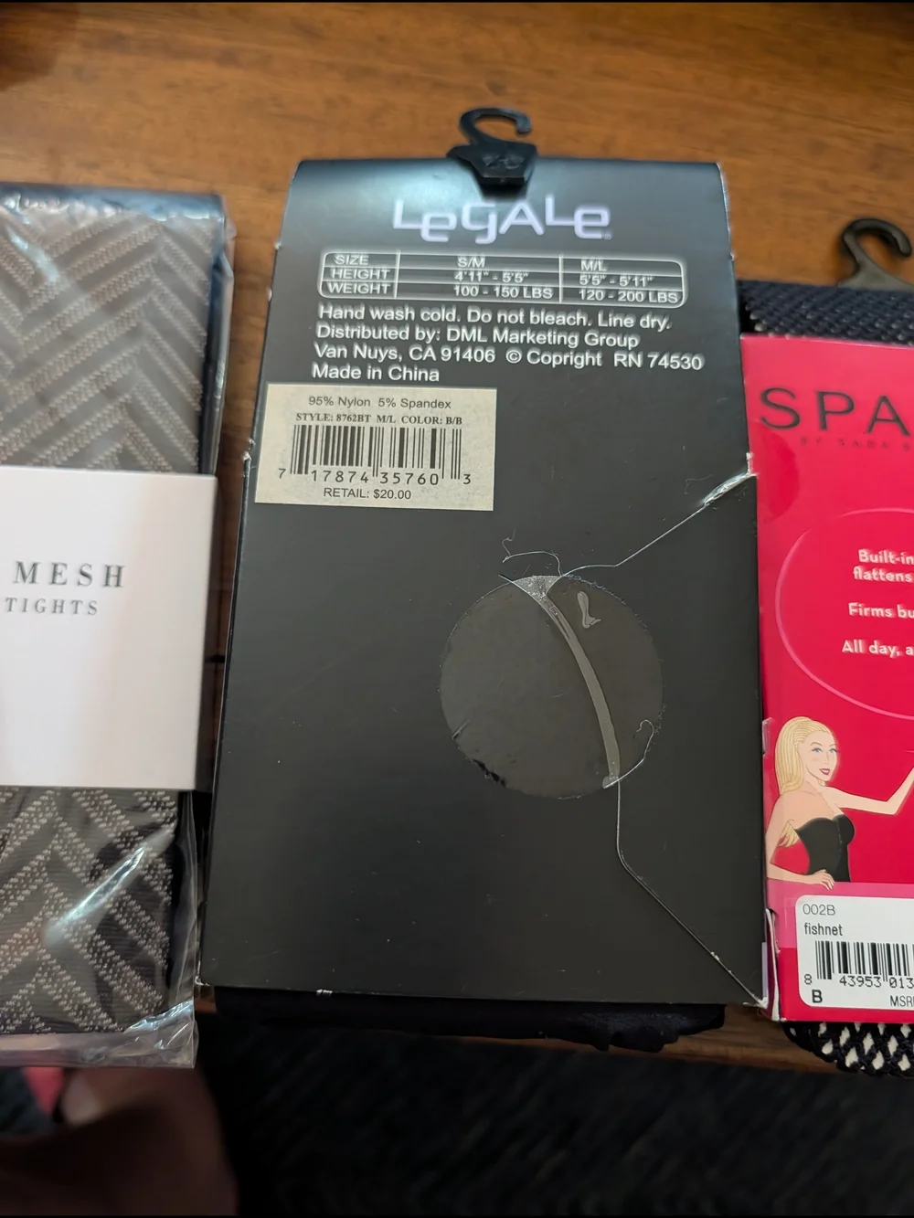 SPANX Black Fishnet Patterned Tights